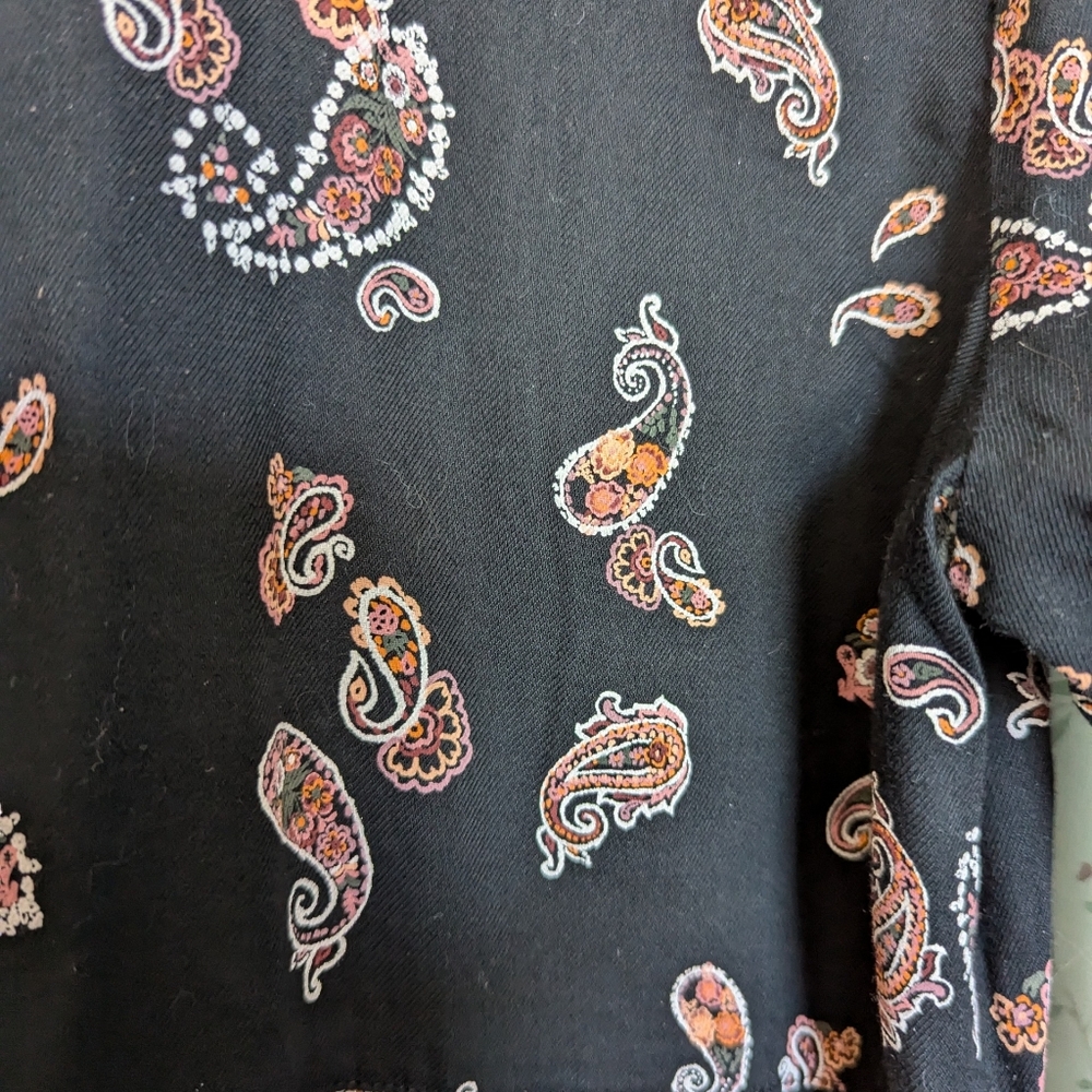 🖤 SO L Dress Dark Floral loose fit ruffle long sleeve boho whimsigoth - Picture 14 of 16